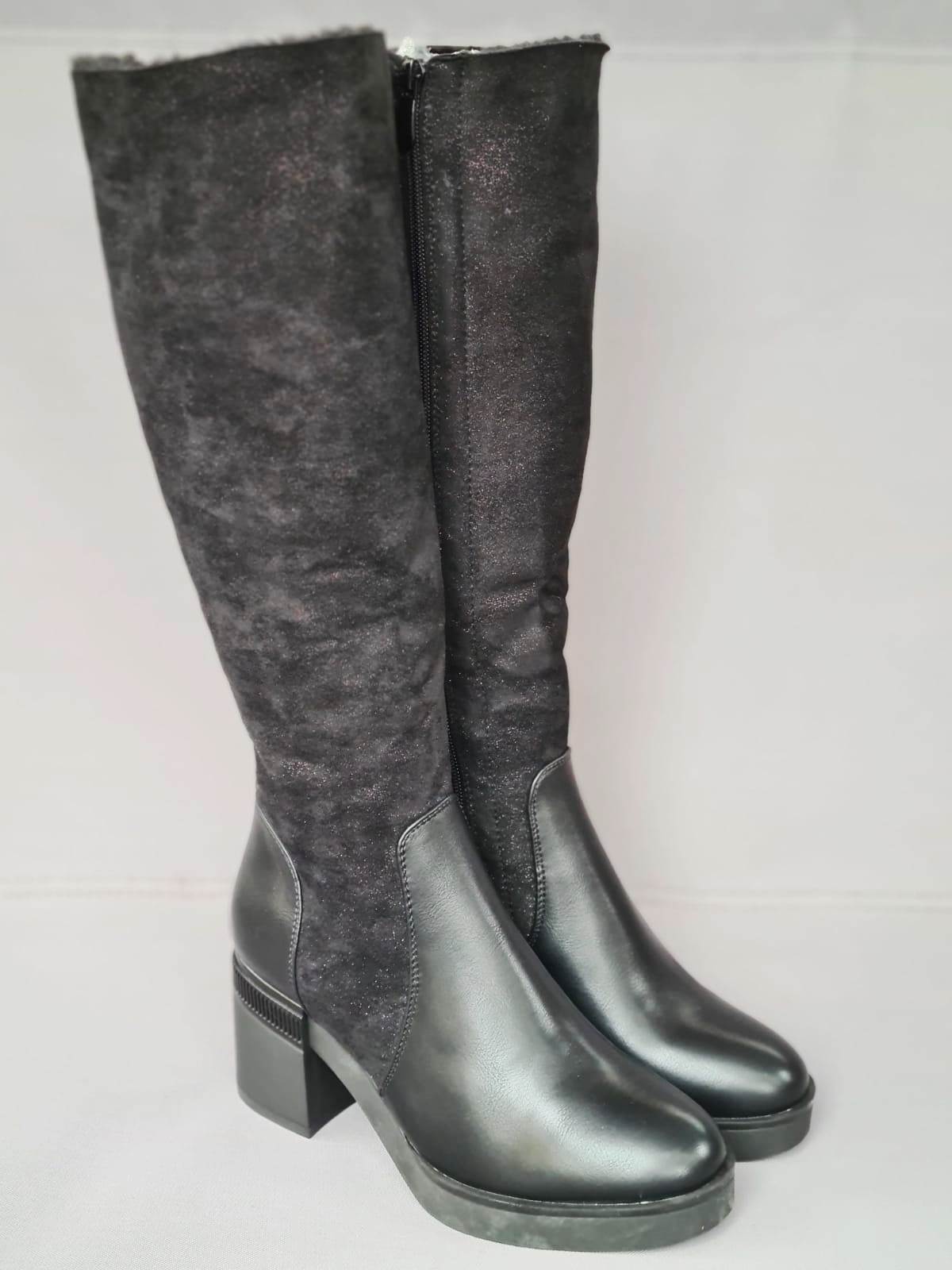 Cizme dama negre Sandra biashoes.ro imagine reduceri